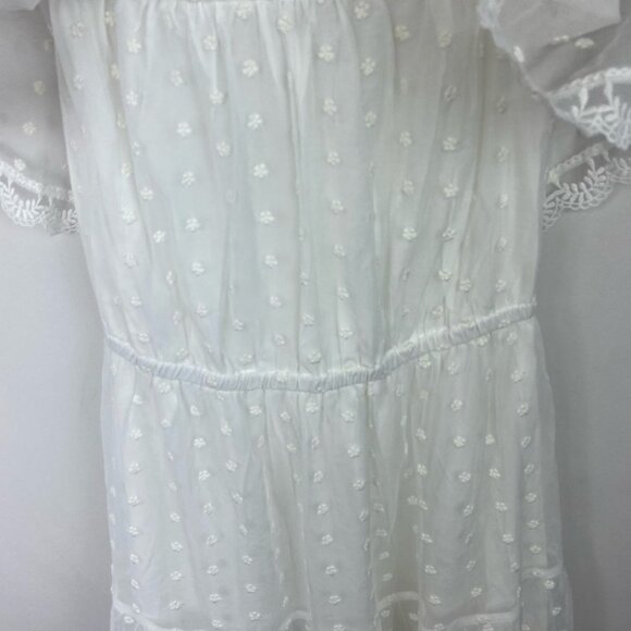 New Cupcakes Cashmere Contessa White Dress Size XS Midi Marshmallow Shopbop Boho - Picture 9 of 12